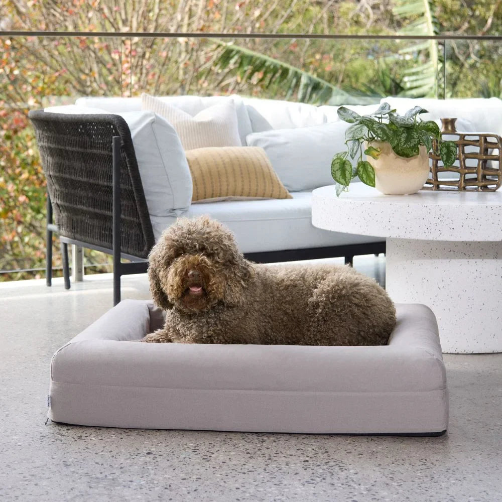 Cooling Dog Bed - Stone Memory Foam