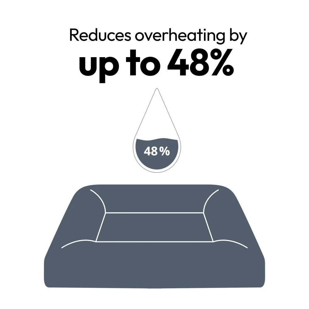 Cooling Dog Bed - Stone Memory Foam