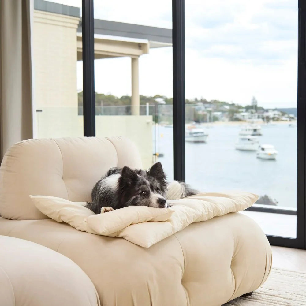 Cotton Lounger Cover - Natural