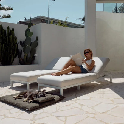 Cotton Lounger Cover - Seaweed