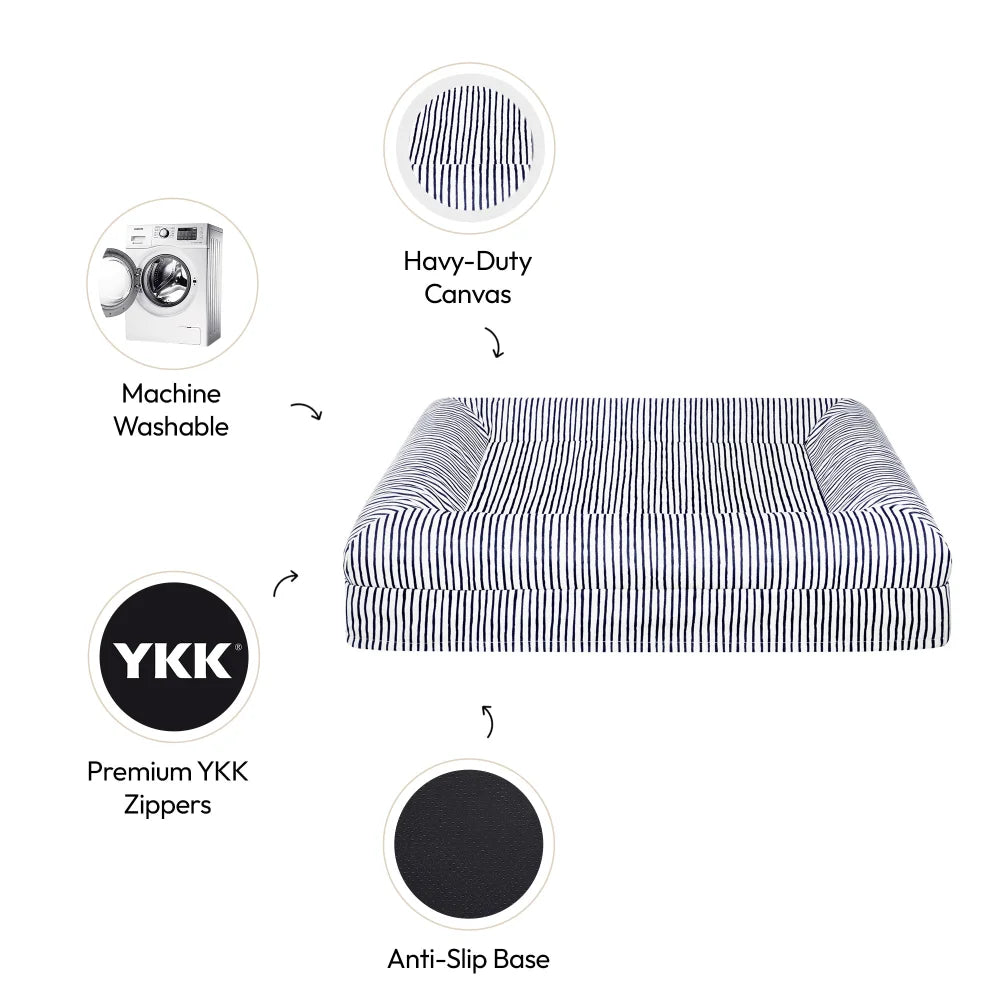 $50 Cover - Canvas Navy Lines