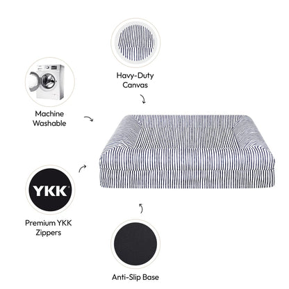 $50 Cover - Canvas Navy Lines