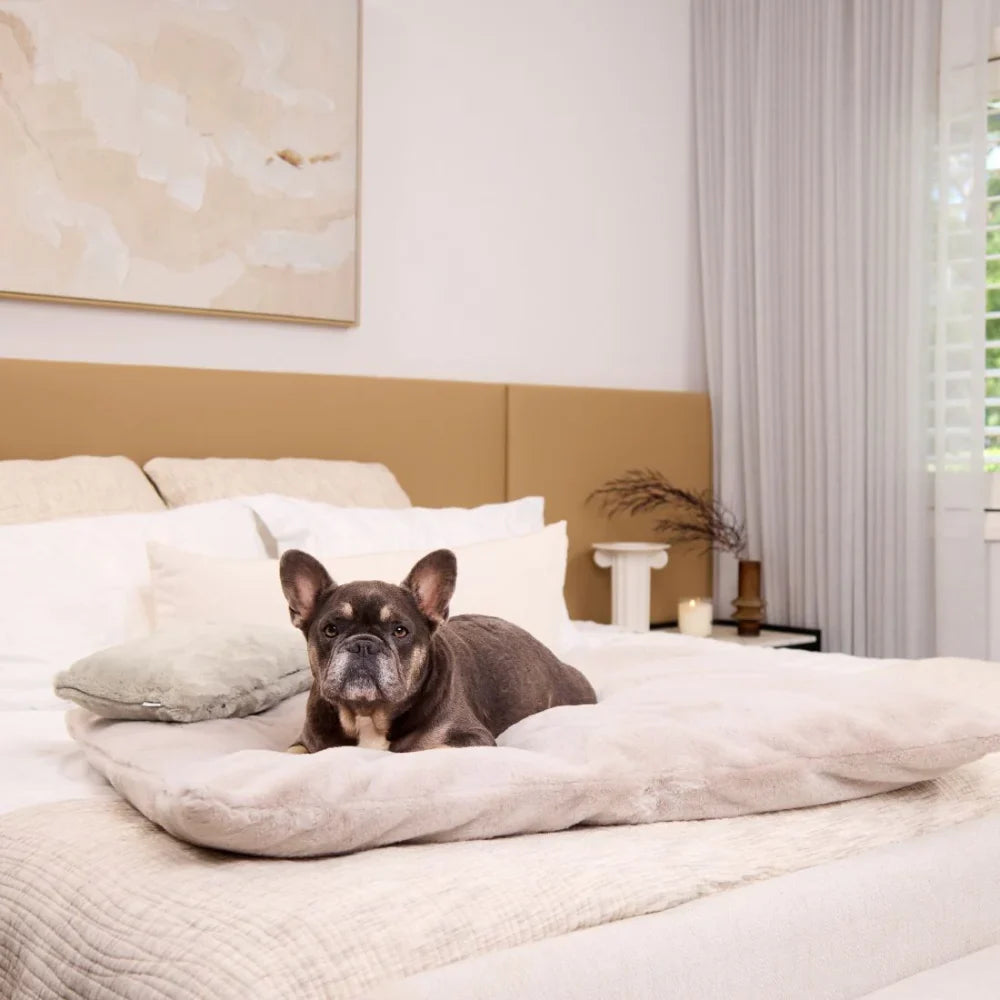 Faux Fur Lounger Cover - Pearl