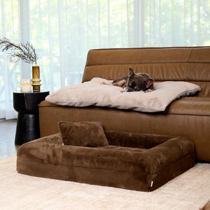 Faux Fur Pillowcase - Chocolate