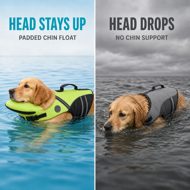 Dog Life Jacket With Chin Support