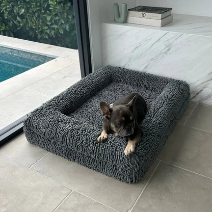 Memory Foam Dog Bed - Noodle Charcoal Grey