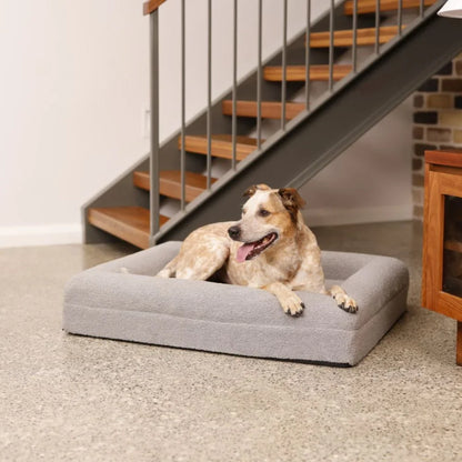 Memory Foam Dog Bed - Polar Fleece Salt Grey