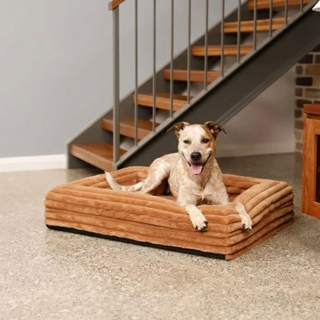 Memory Foam Dog Bed - Puffer Nutmeg