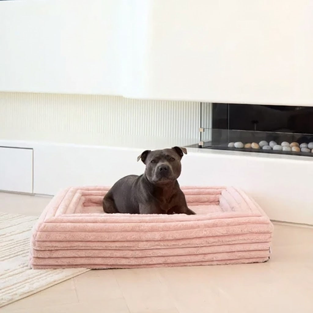 Memory Foam Dog Bed - Puffer Rosewater